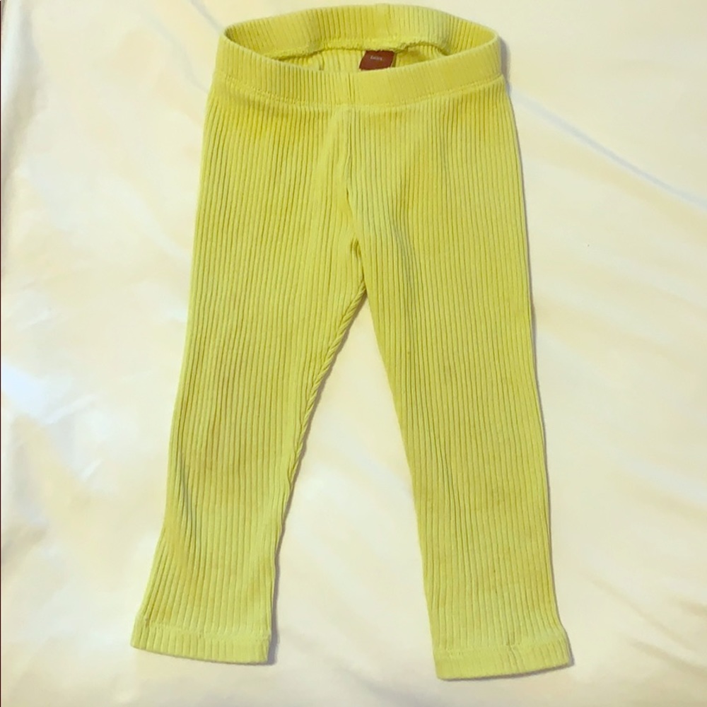 Ribbed lime green leggings